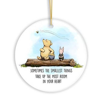 Pooh Bear’s Heartwarming Quote Ornament, Sentimental Appreciation Ceramic Tree Decoration