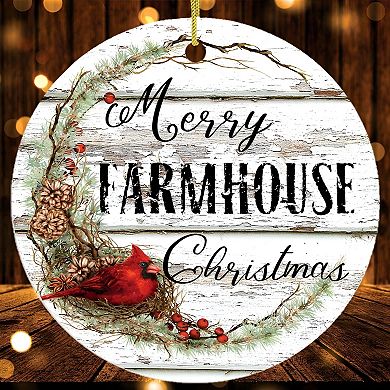 Merry Farmhouse Christmas Ornament