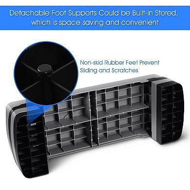 35 Inch Aerobic Cardio Adjustable Exercise Stepper with Risers