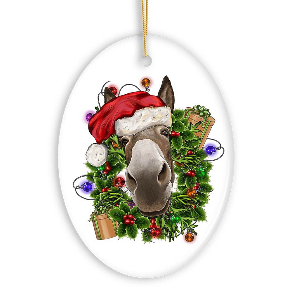 Donkey with Panniers Hanging Christmas Decoration by Amica
