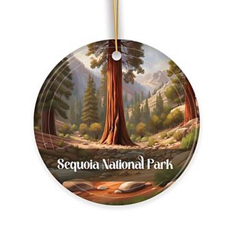 Sequoia National Park Retro Ornament, California Tourist Attraction Souvenir and Gift