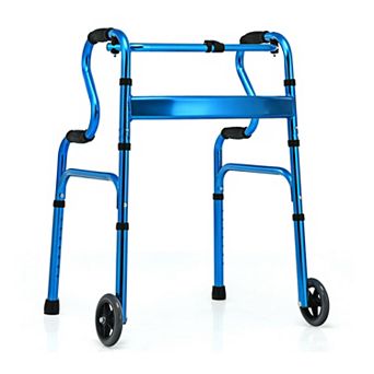 Aluminum Heavy-Duty Folding Wheeled Stand-Assist Walker