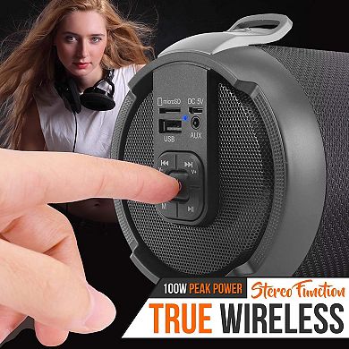 Pyle Wireless Portable Bluetooth Boombox Speaker