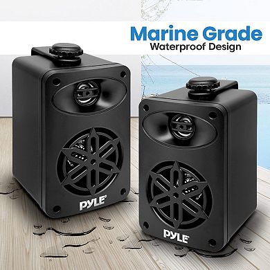 Pyle Bluetooth Indoor Outdoor Speakers Pair-200
