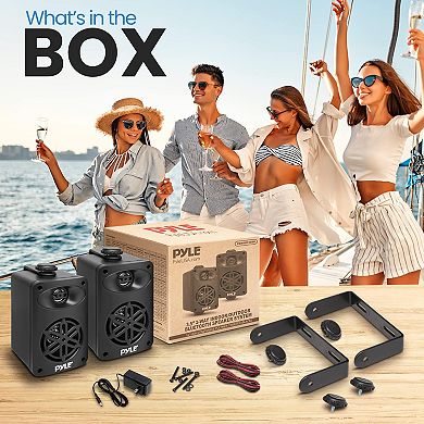 Pyle Bluetooth Indoor Outdoor Speakers Pair-200