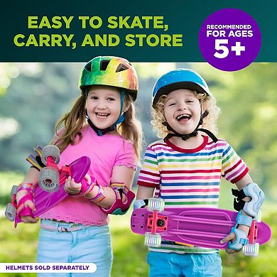 6'' PP Deck Skateboard - Mini Cruiser Skateboard, Designed for Kids, Teens, and Adults