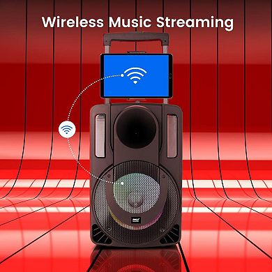 Pyle 10’’ Portable PA Speaker System - Wireless Party Audio Speaker, Wireless Mic, Microphone