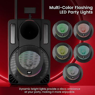 Pyle 10’’ Portable PA Speaker System - Wireless Party Audio Speaker, Wireless Mic, Microphone
