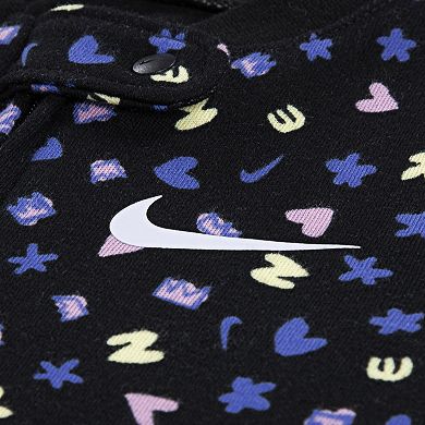 Newborn Baby Girls Nike Essentials All-Over Print One-Piece Coverall