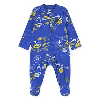 Newborn Baby Boys Nike All-Over Print Footed Coverall