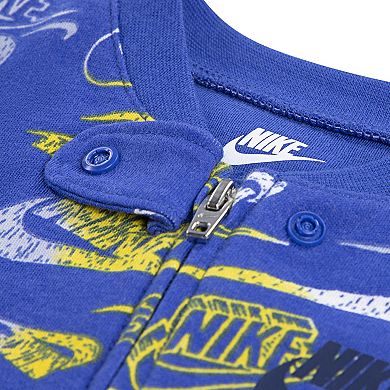 Newborn Baby Boys Nike All-Over Print Footed Coverall