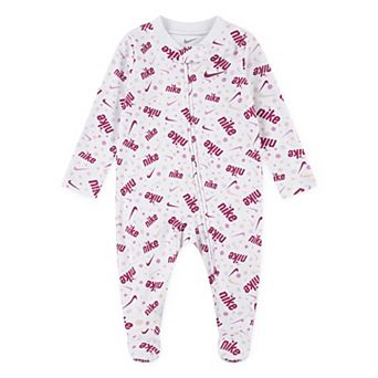 Newborn Baby Nike Play For All All-Over Print Footed Coveralls