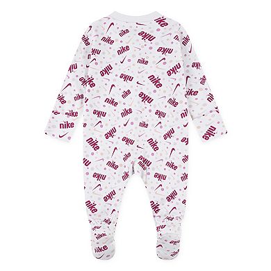 Newborn Baby Nike Play For All All-Over Print Footed Coveralls