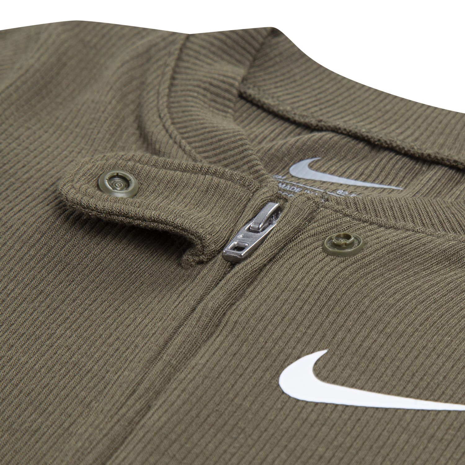 Слитный комбинезон Nike для новорождённого в рубчик, цвет: Оливковый — фото 3