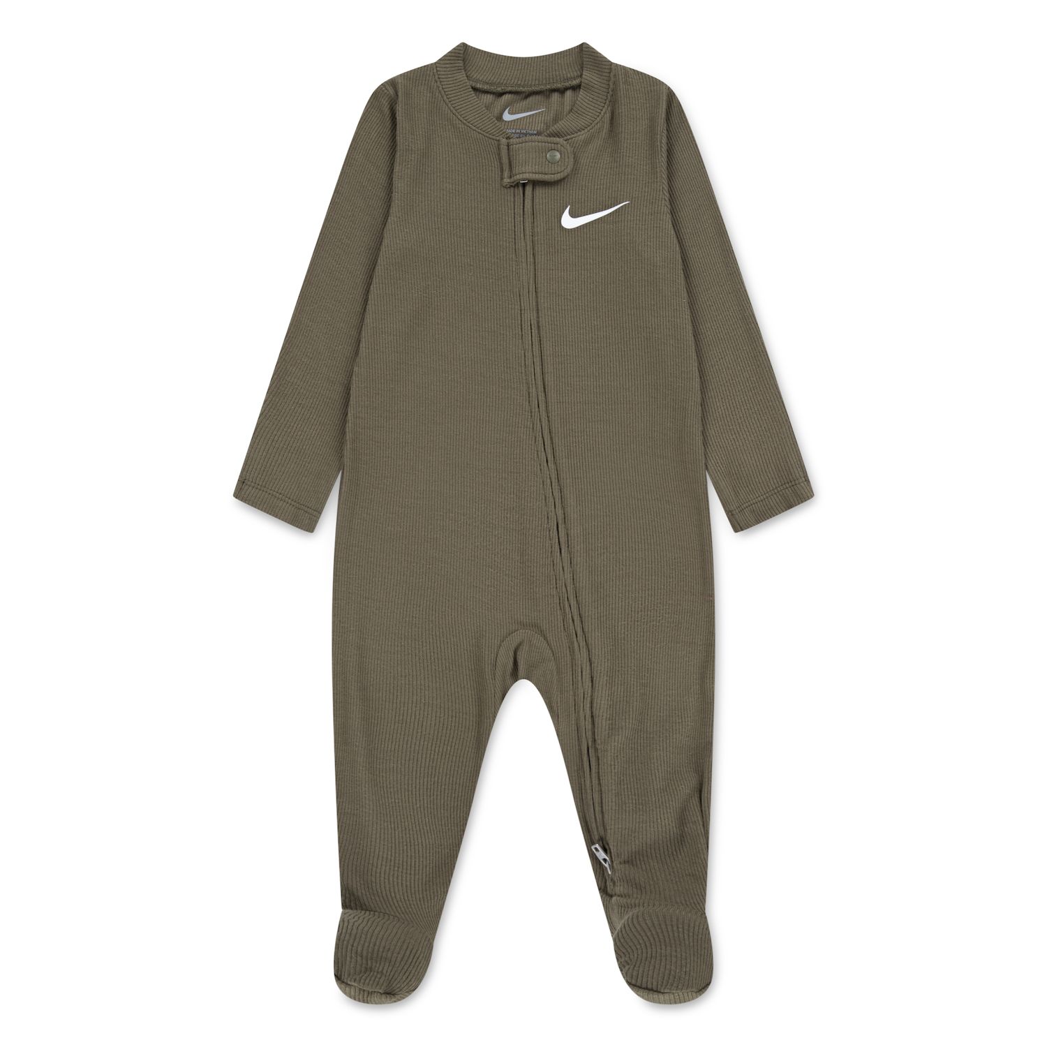 Слитный комбинезон Nike для новорождённого в рубчик, цвет: Оливковый — фото 1