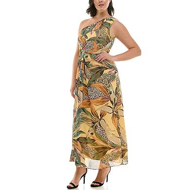 Women's Nicole Miller One Shoulder Maxi Dress