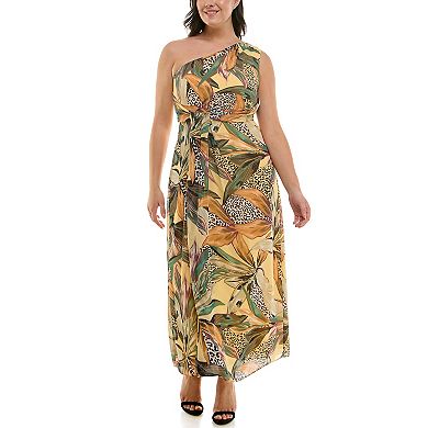 Women's Nicole Miller One Shoulder Maxi Dress