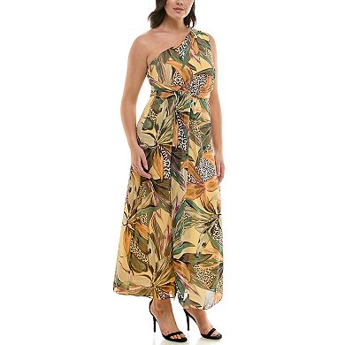 Women's Nicole Miller One Shoulder Maxi Dress