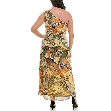 Women's Nicole Miller One Shoulder Maxi Dress