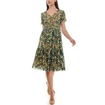 Women's Nicole Miller Short Sleeves Midi Dress