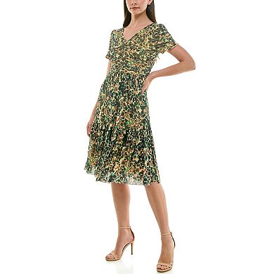 Women's Nicole Miller Short Sleeves Midi Dress