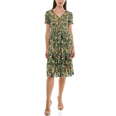 Women's Nicole Miller Short Sleeves Midi Dress