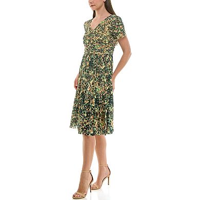 Women's Nicole Miller Short Sleeves Midi Dress
