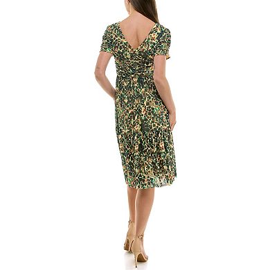 Women's Nicole Miller Short Sleeves Midi Dress