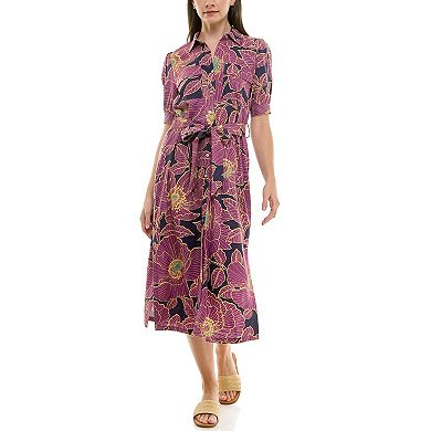 Women's Nicole Miller Short Sleeves Shirtdress