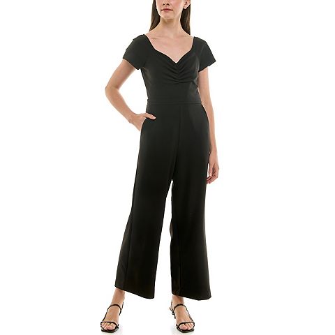 Женские комбинезоны Nicole Miller Cap Sleeve Jumpsuit
