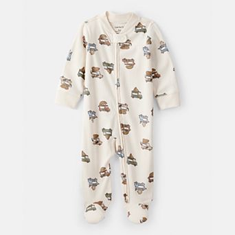 Baby Boy Carter’s Truck Print Long Sleeve Sleep & Play
