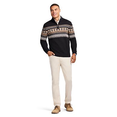 Men's IZOD Fair Isle Quarter Zip Sweater