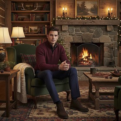 Men's IZOD Holiday Button Mock Sweater