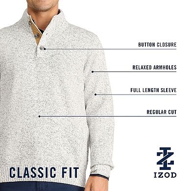 Men's IZOD Holiday Button Mock Sweater
