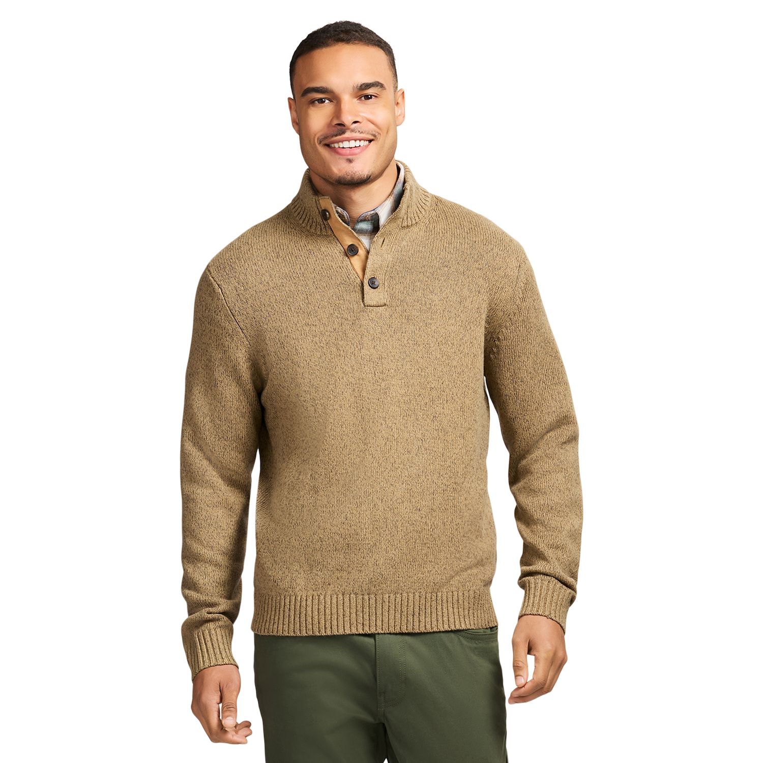 Men's IZOD Holiday Button Mock Sweater