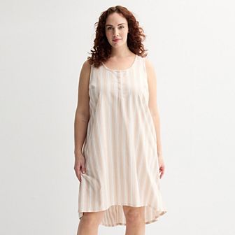 Plus Size Sonoma Goods For Life® Linen Like Woven Sleep Chemise