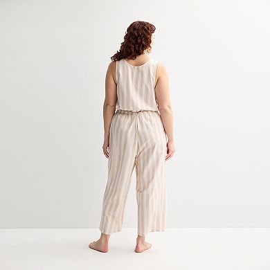 Plus Size Sonoma Goods For Life® Linen Like Woven Pajama Pants