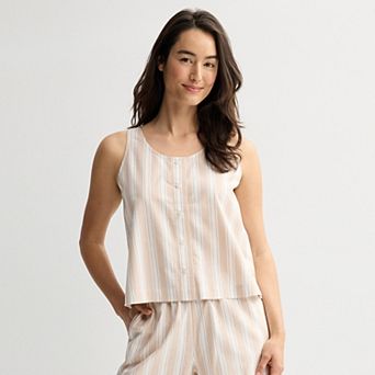 Women's Sonoma Goods For Life® Linen Like Woven Sleep Tank Top