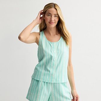 Women's Sonoma Goods For Life® Linen Like Woven Sleep Tank Top