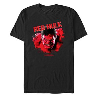 Men's Marvel Captain America Brave New World Red Hulk Poster Graphic Tee