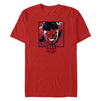 Men's Marvel Captain America Brave New World Red Hulk Mad Angry Graphic Tee