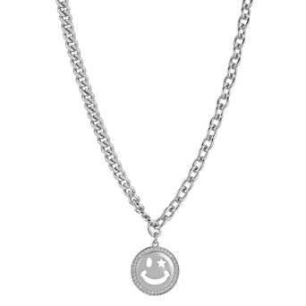 WINX Cubic Zirconia Smiley Face Pendant Necklace