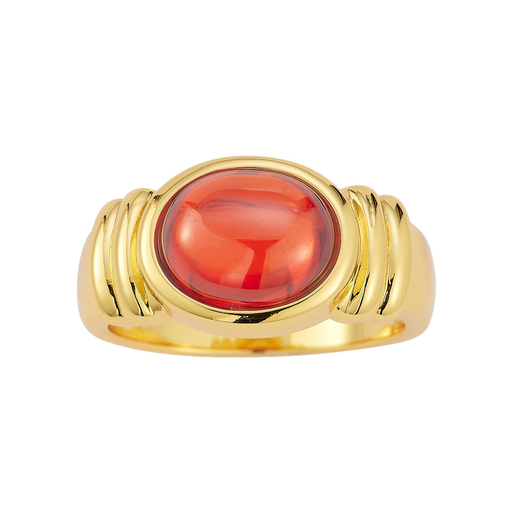 WINX Oval Bold Cubic Zirconia Ring, Womens, Size: 6, Gold Tone