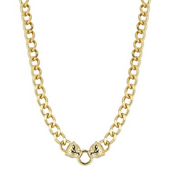 WINX 18k Gold Plated Double Jaguar Hook Necklace