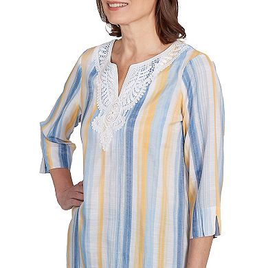 Women's Alfred Dunner Striped Applique Detail Top