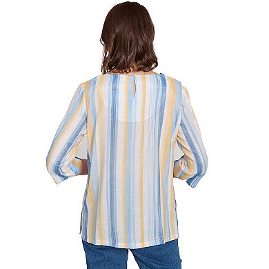 Women's Alfred Dunner Striped Applique Detail Top