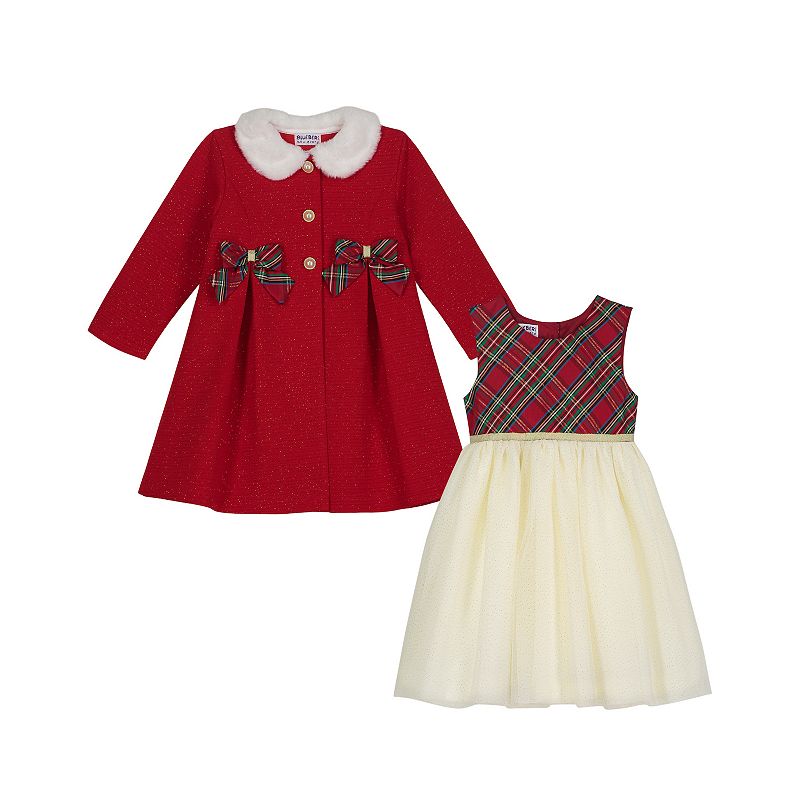 blueberi boulevard christmas dresses Baby Girl Dress & Coat Set Give her a festive