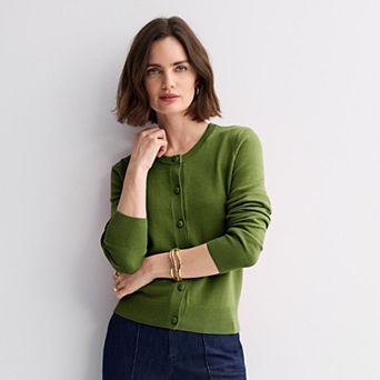 Women's Nine West Crew Neck Cardigan