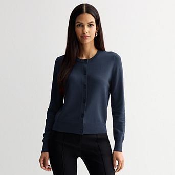 Women's Nine West Crew Neck Cardigan