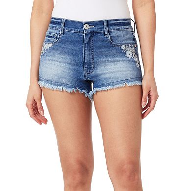 Juniors' WallFlower Fearless Curvy Super High Rise Short